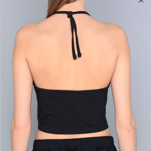 Adidas Black Trefoil Halter Tank - Picture 3 of 11